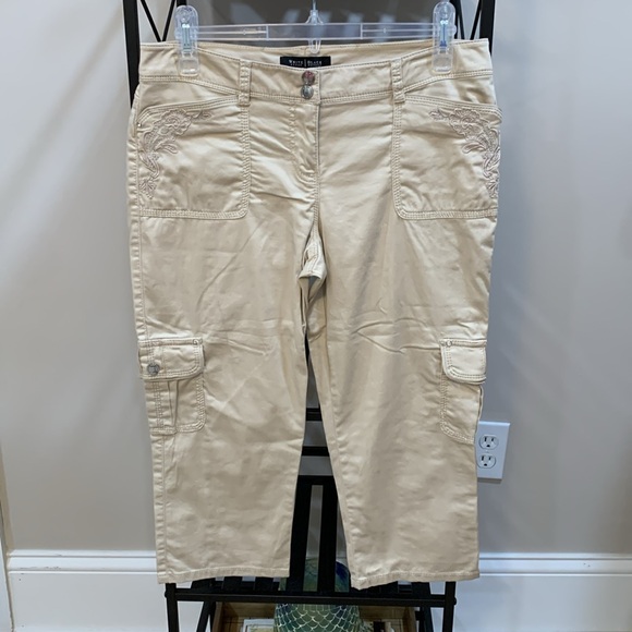 White House Black Market Pants - WHBM Khaki Cargo Capris 2